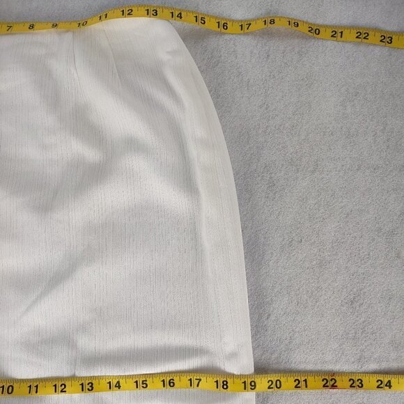 Larry Levine Petite Suits White Pencil Maxi Skirt Size 6P - Picture 8 of 9